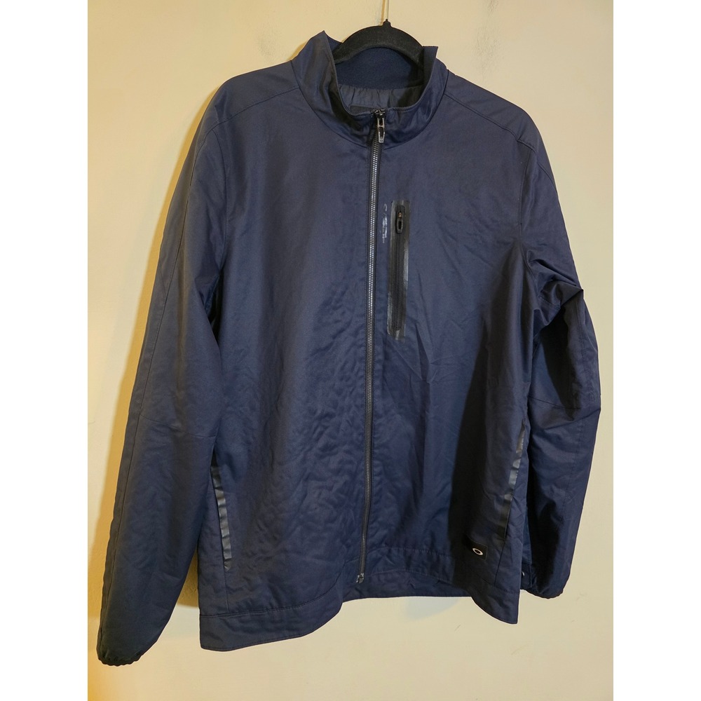 Oakley Mens Navy Blue Full Zip Insulated Performance Jacket Large RN 96548